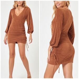 L*Space Melissa Dress Coffee Size Large NWT‎